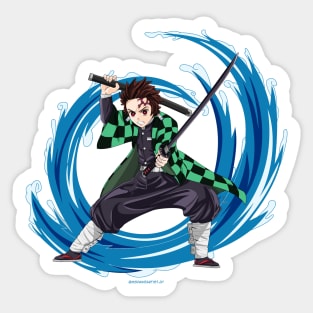 Water Sword Boy Sticker